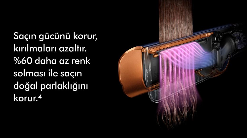 Dyson Airstrait™ saç düzleştirici (Prusya Mavisi/Parlak Bakır)